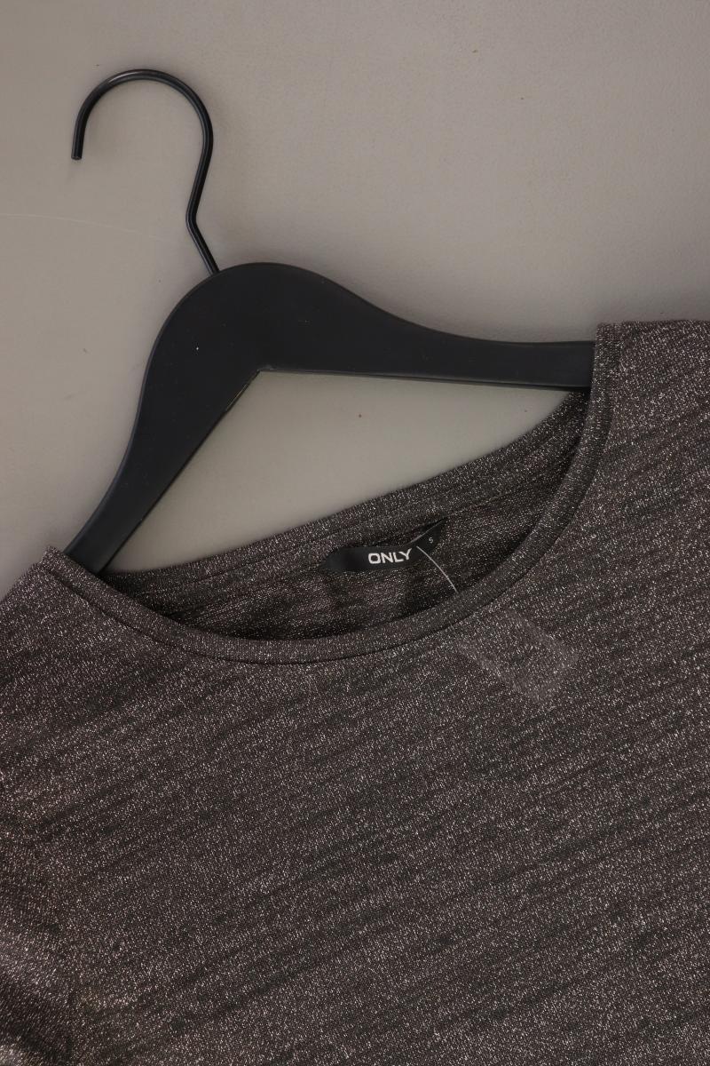 Only Shirt Gr. S 3/4 Ärmel mit Glitzer gold aus Polyester