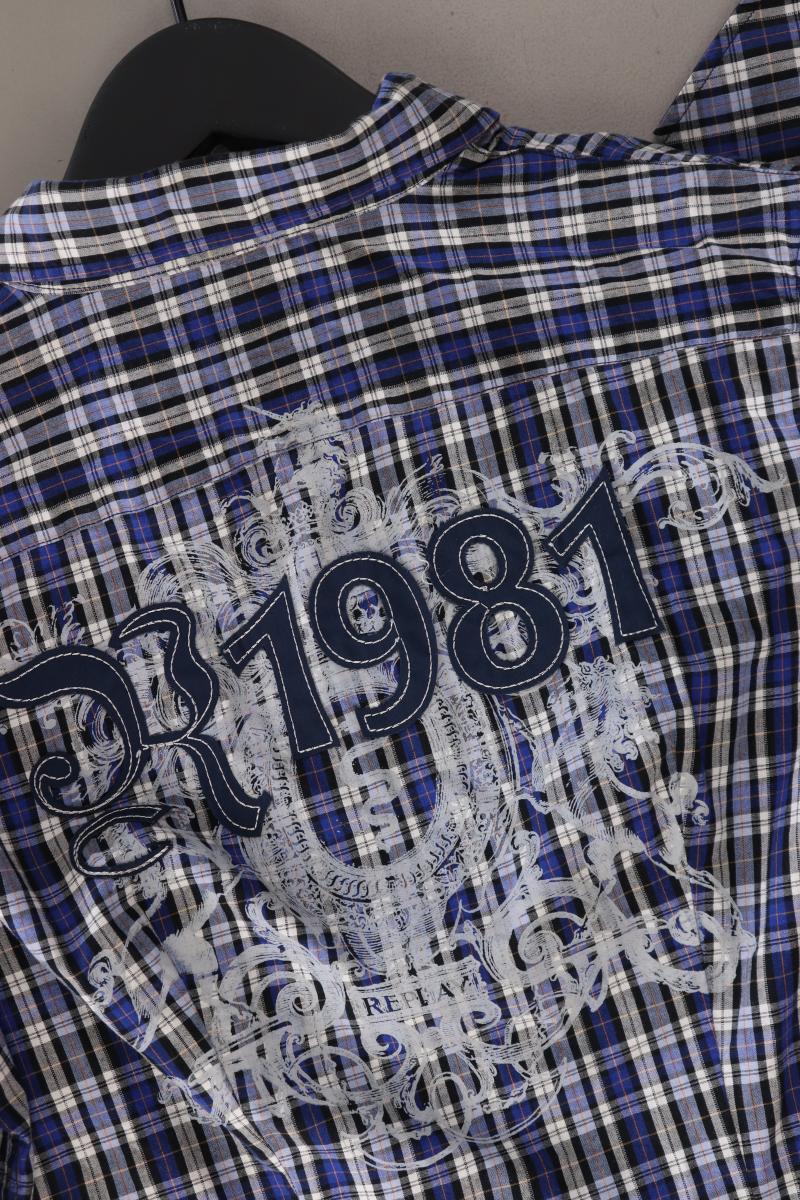 Replay Karobluse Gr. M kariert Langarm blau