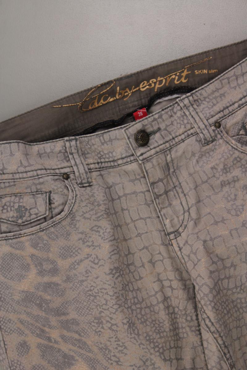 edc by Esprit Skinny Jeans Gr. 36 mit Tierdruck gold aus Baumwolle