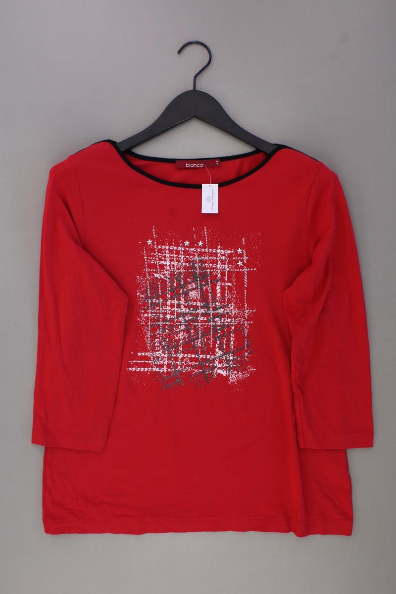 Bianca Regular Shirt Gr. 42 3/4 Ärmel rot aus Viskose