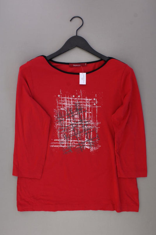 Bianca Regular Shirt Gr. 42 3/4 Ärmel rot aus Viskose