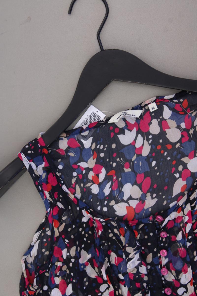 Tom Tailor Rüschentop Gr. 34 geometrisches Muster mehrfarbig aus Polyester