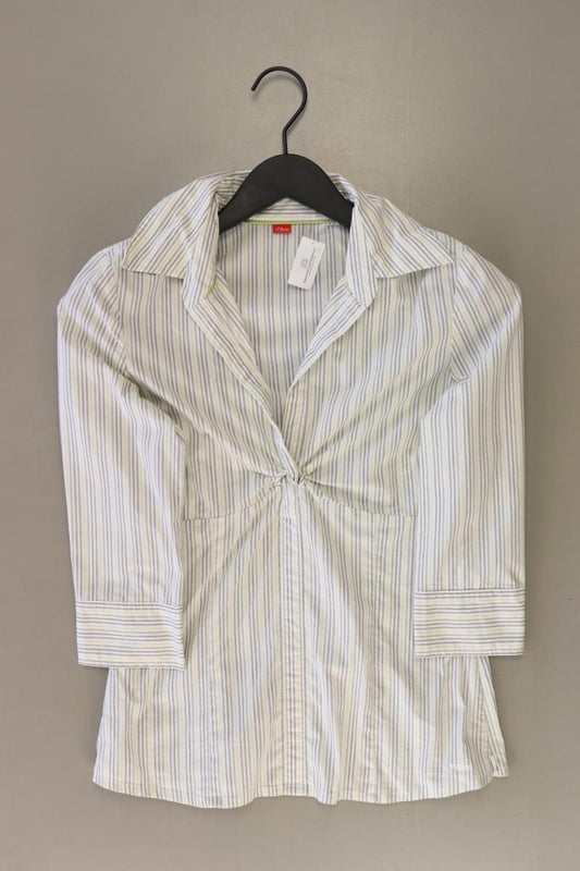 s.Oliver Regular Bluse Gr. 34 gestreift 3/4 Ärmel Vintage creme aus Baumwolle