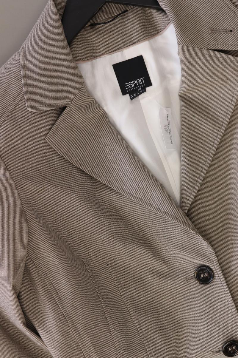 Esprit Collection Classic Blazer Gr. 38 gestreift braun aus Baumwolle
