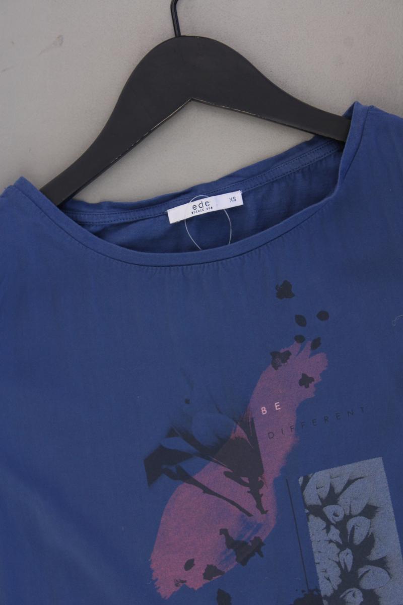 edc by Esprit Printshirt Gr. XS Kurzarm blau