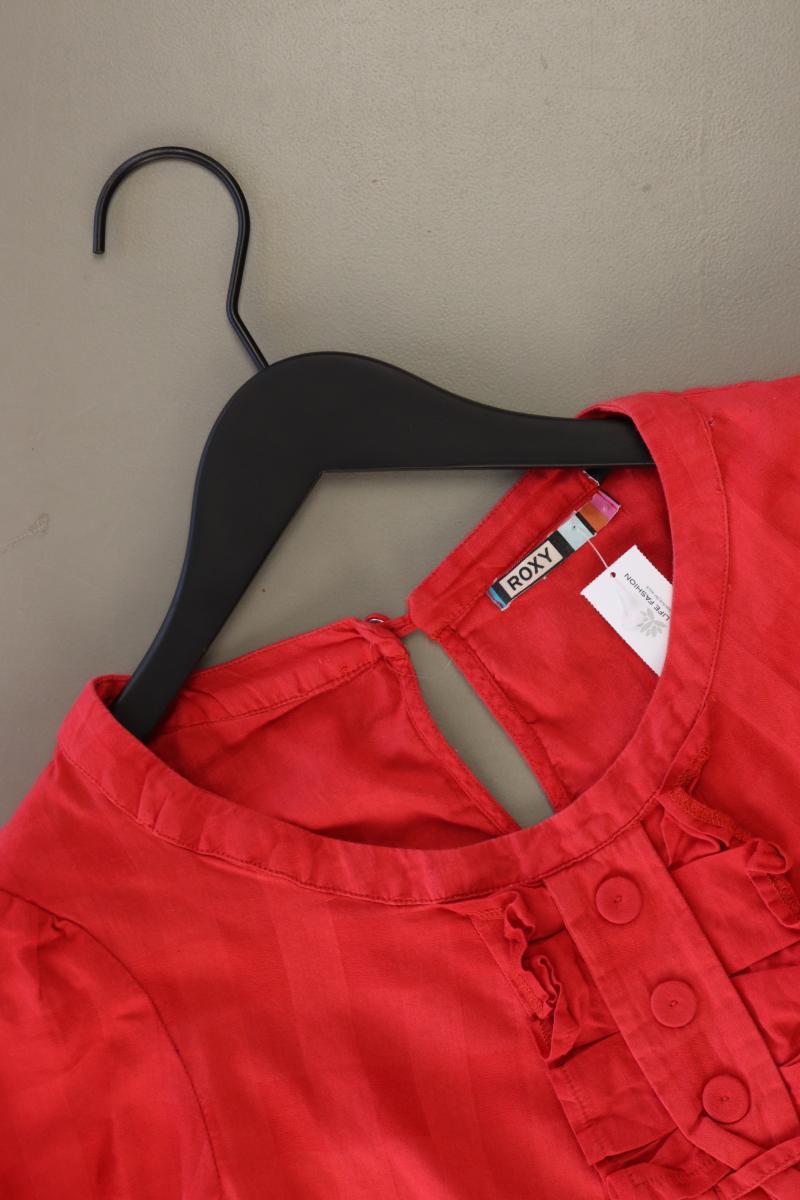 Roxy Rüschenbluse Gr. S 3/4 Ärmel rot aus Baumwolle