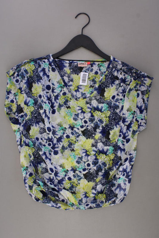 Only Kurzarmbluse Gr. 36 mit Blumenmuster mehrfarbig aus Polyester