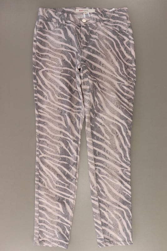 Geisha Five-Pocket-Hose Gr. M mit Tierdruck grau aus Baumwolle