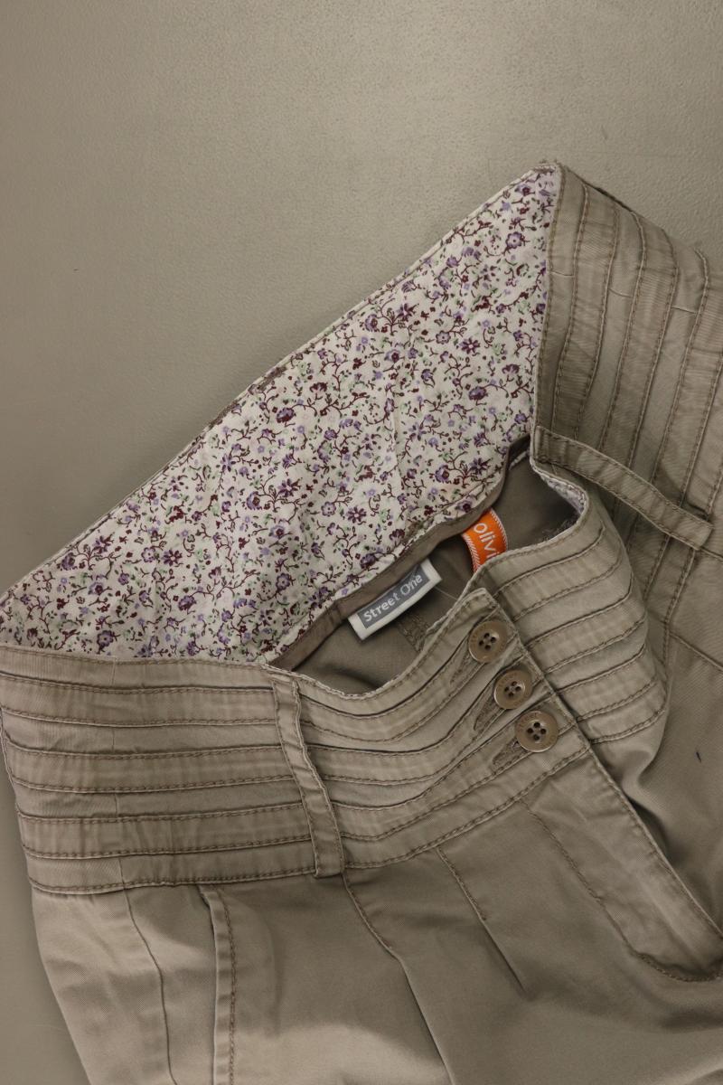Street One Chinohose Gr. 36 Modell Olivia creme aus Baumwolle