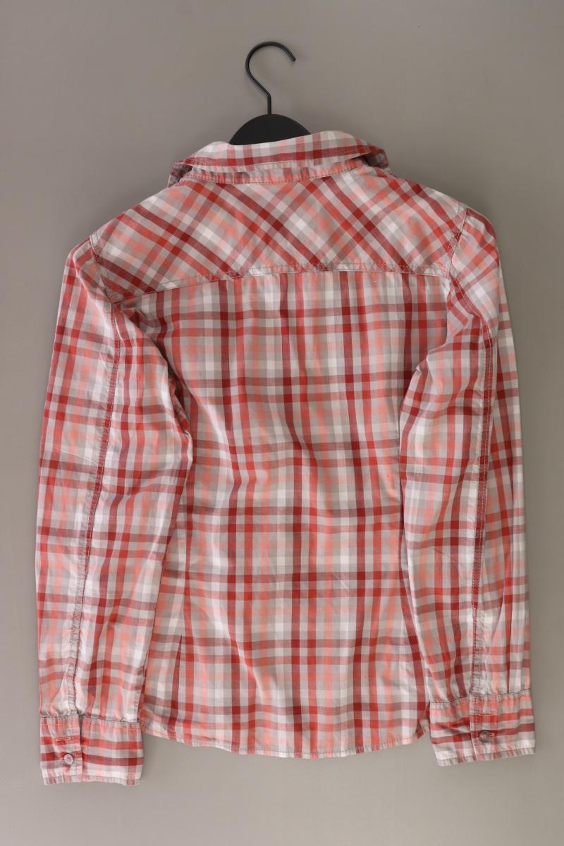 Tom Tailor Karobluse Gr. 38 kariert Langarm orange aus Baumwolle
