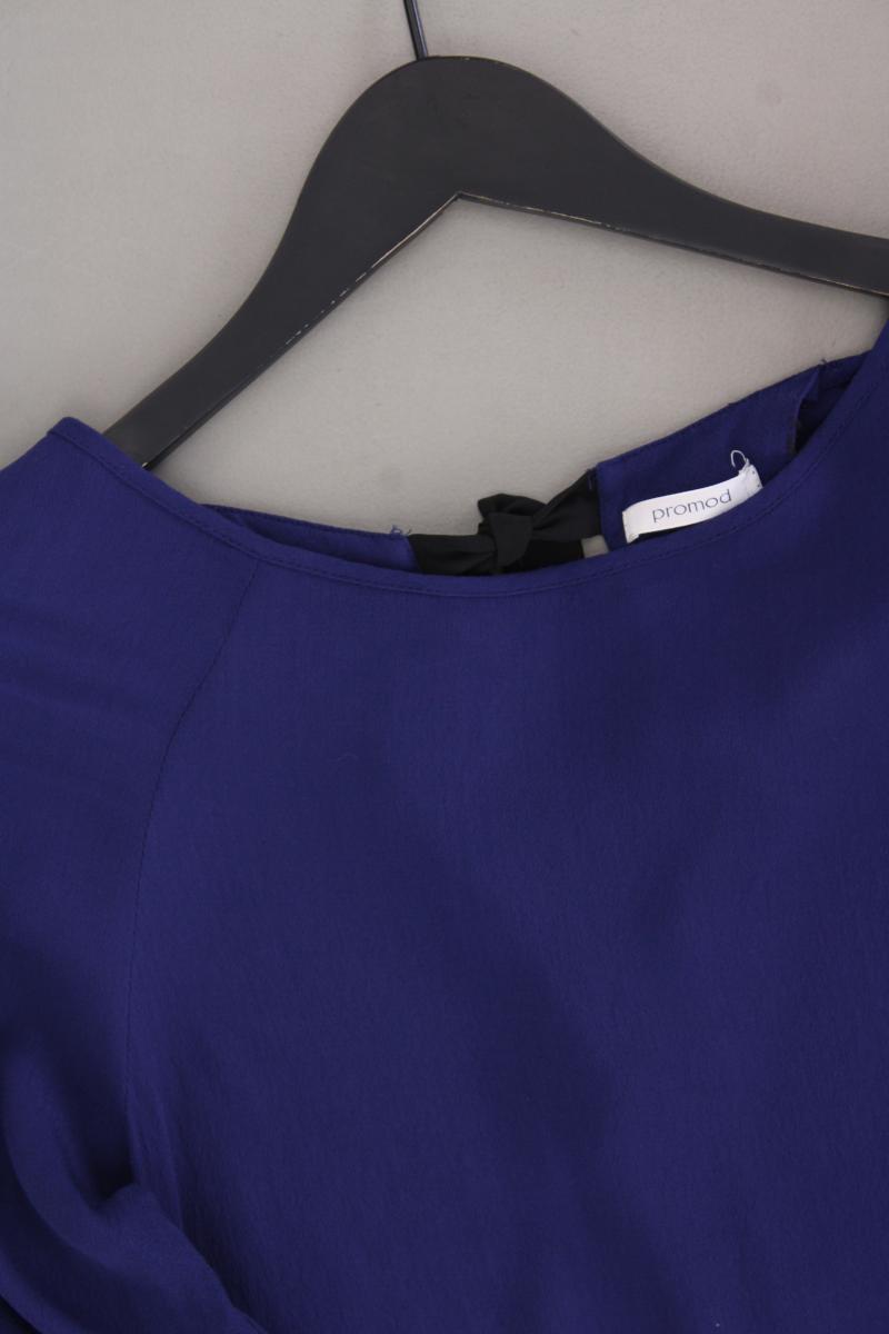 Promod Bluse Gr. 34 Kurzarm blau aus Viskose