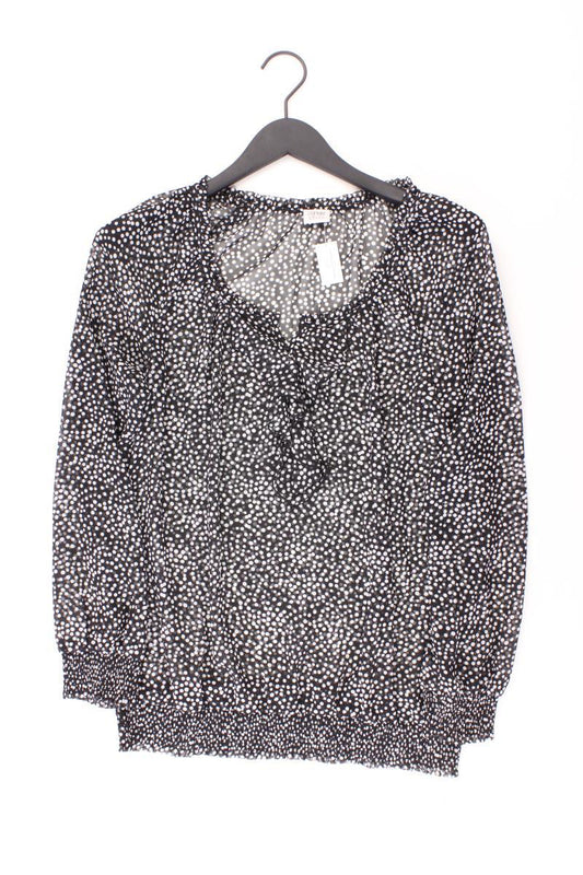 Esprit Rüschenbluse Gr. 38 Langarm schwarz