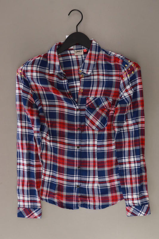 Only Karobluse Gr. XS kariert Langarm mit Nieten mehrfarbig aus Baumwolle