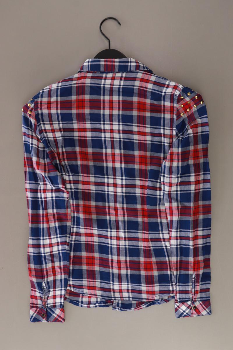 Only Karobluse Gr. XS kariert Langarm mit Nieten mehrfarbig aus Baumwolle