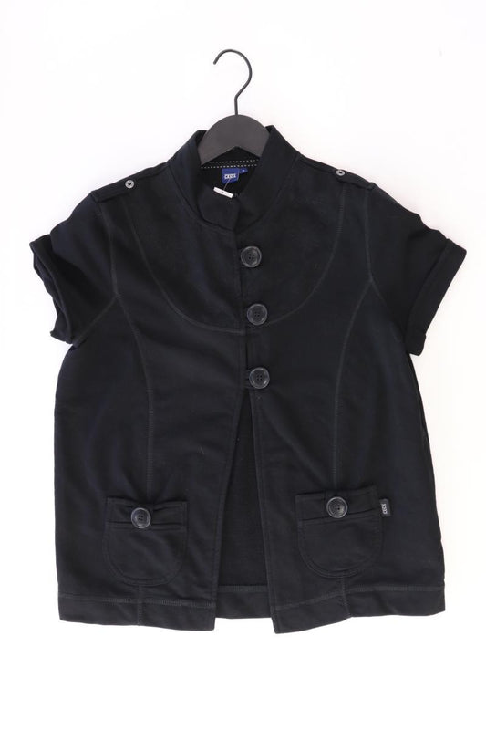 Cecil Strickjacke Gr. S Kurzarm schwarz aus Baumwolle