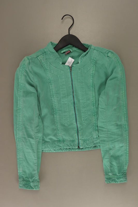 Qiero! Kurzjacke Gr. 36 grün aus Baumwolle