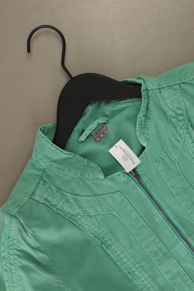 Qiero! Kurzjacke Gr. 36 grün aus Baumwolle