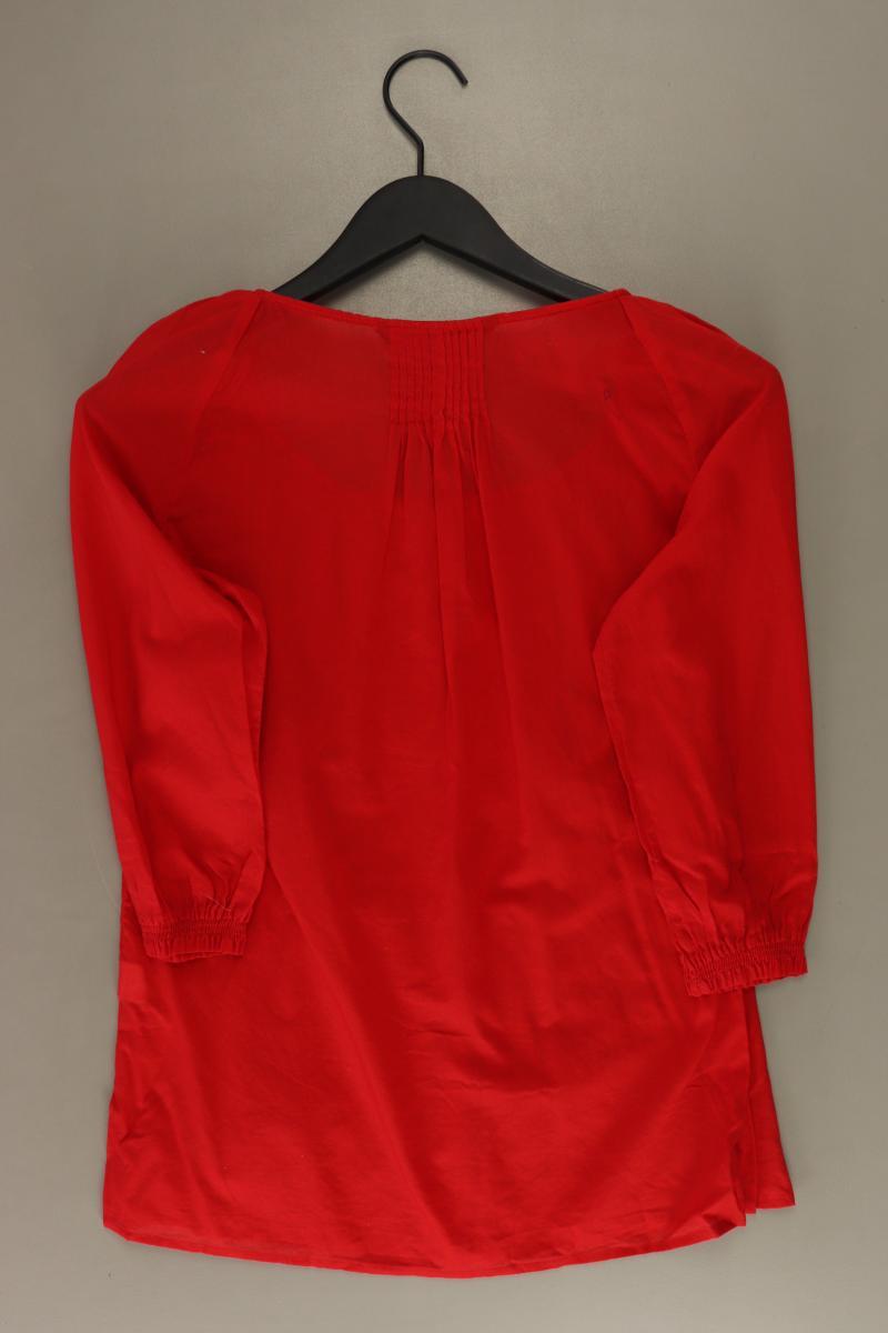 Zara Regular Bluse Gr. XS 3/4 Ärmel rot aus Baumwolle