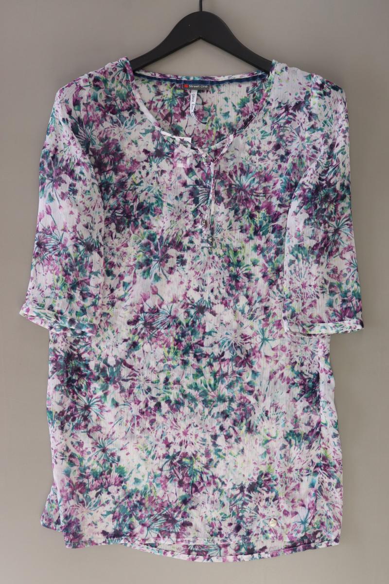 Street One Longbluse Gr. 36 mit Blumenmuster 3/4 Ärmel mehrfarbig