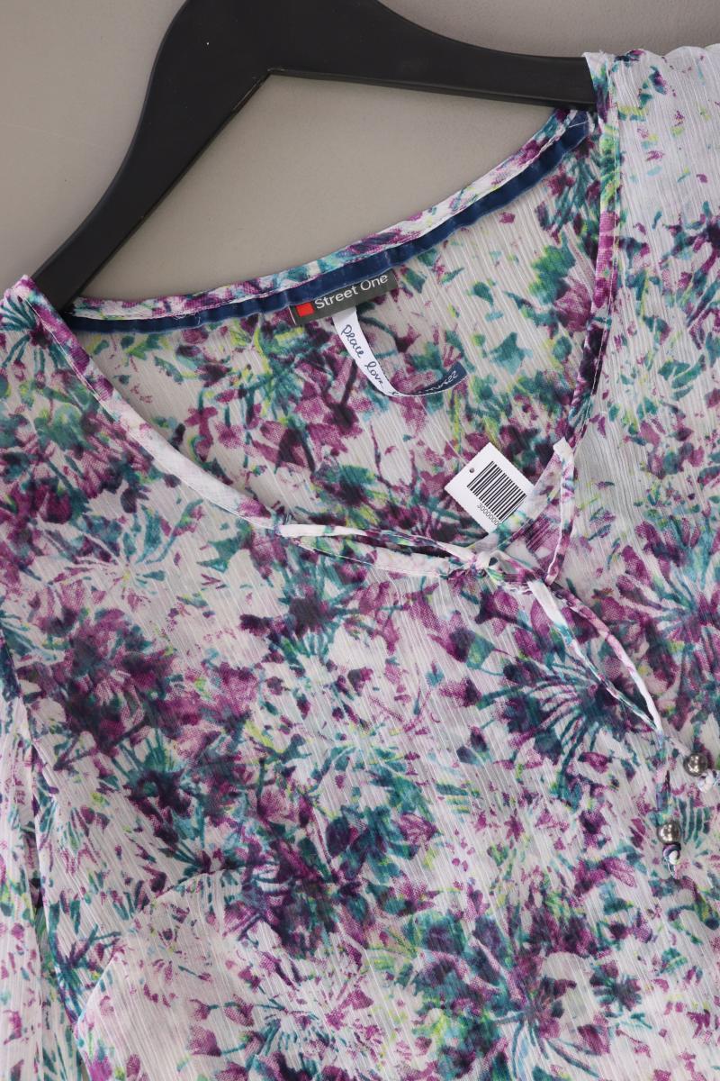 Street One Longbluse Gr. 36 mit Blumenmuster 3/4 Ärmel mehrfarbig