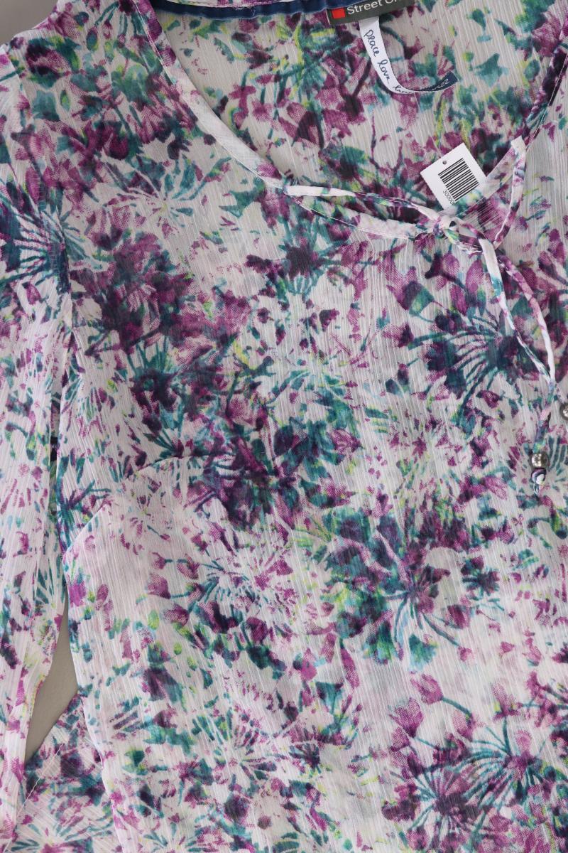 Street One Longbluse Gr. 36 mit Blumenmuster 3/4 Ärmel mehrfarbig