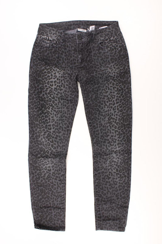 Street One Skinny Jeans Gr. W28 mit Tierdruck grau aus Baumwolle