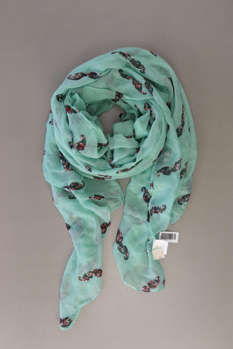 Clayre & Eef Loop mit Bartmuster türkis aus Viskose