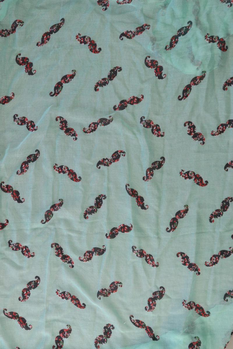 Clayre & Eef Loop mit Bartmuster türkis aus Viskose