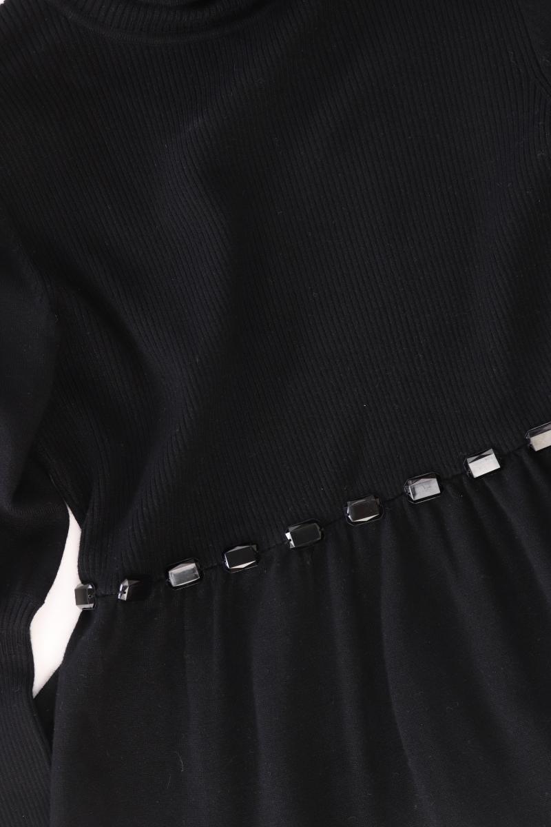 Apart Strickkleid Gr. 38 Langarm mit Pailletten schwarz aus Nylon