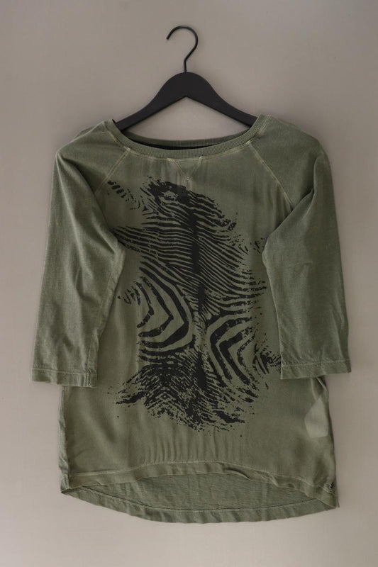 Cecil Comfort Bluse Gr. S 3/4 Ärmel olivgrün aus Baumwolle