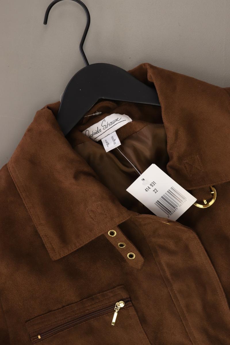 Gabriele Schaawe Wildlederoptik Jacke Vintage Gr. Kurzgröße 22 neu mit Etikett