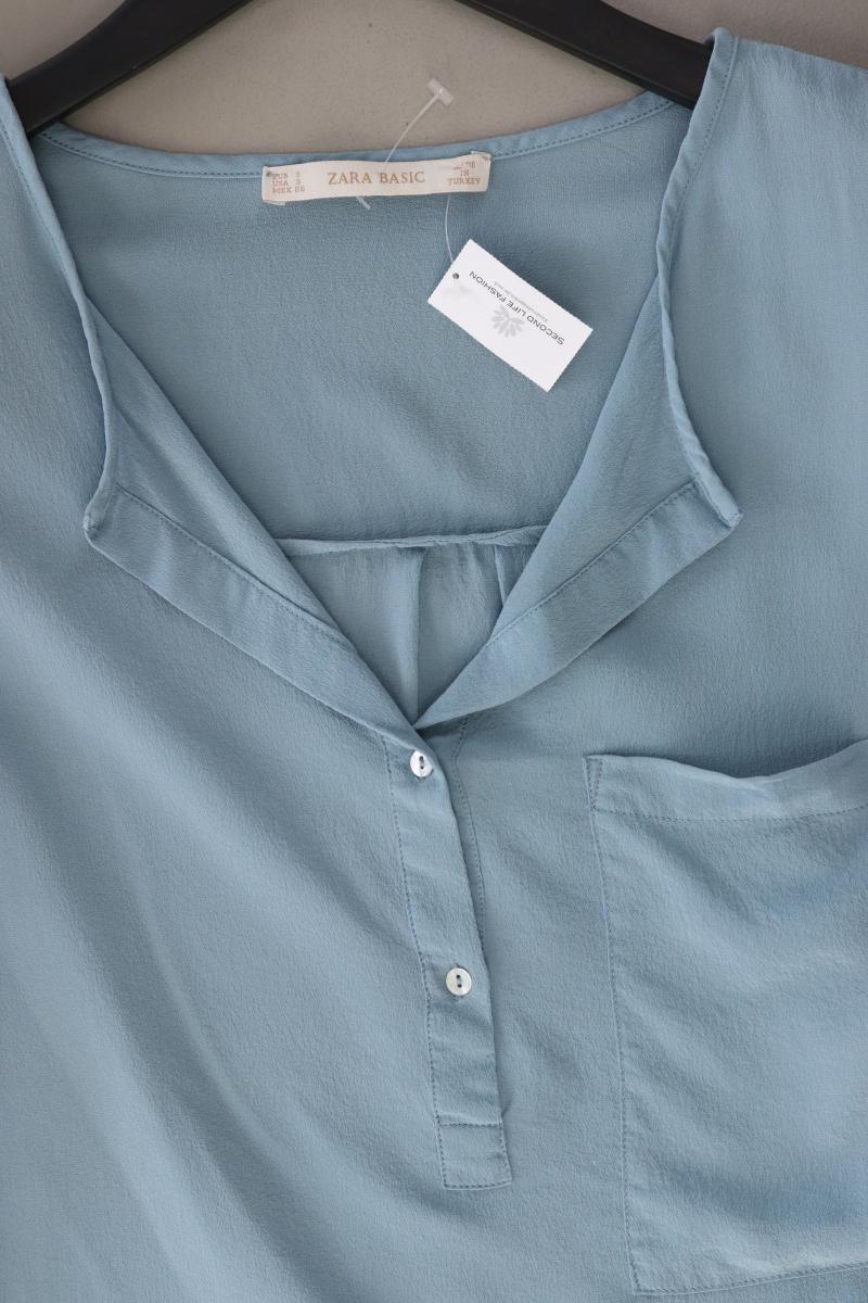Zara Seidenbluse Gr. S 3/4 Ärmel blau