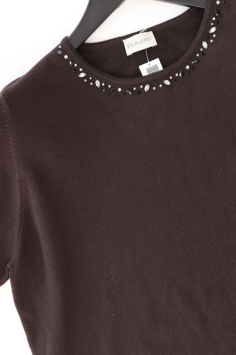 Rabe Strickshirt Gr. 38 neuwertig Kurzarm braun aus Modal