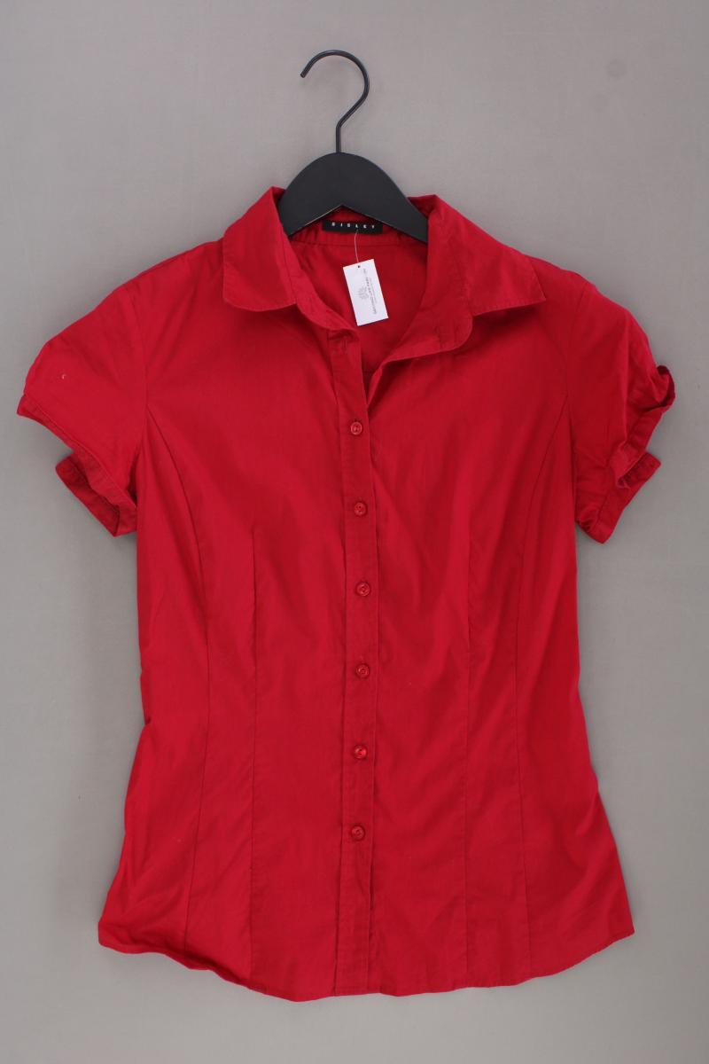 Sisley Kurzarmbluse Gr. XS rot aus Baumwolle