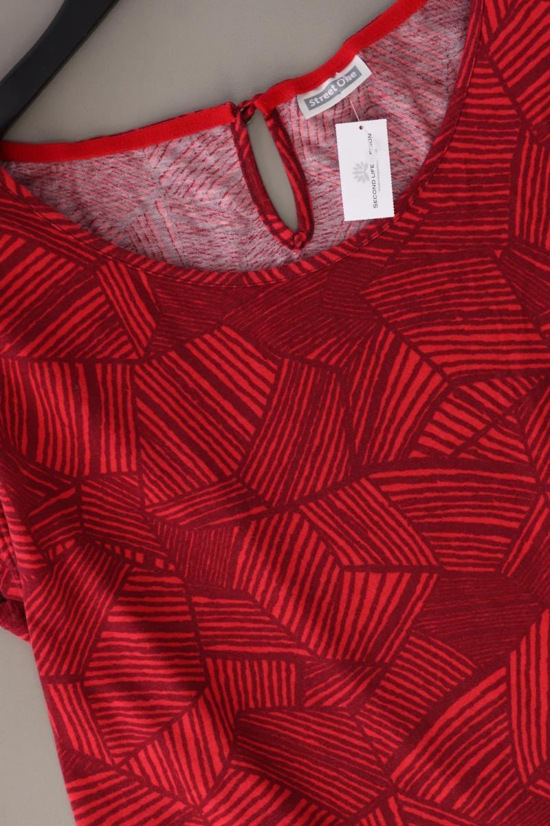 Street One Jerseykleid Gr. 40 Kurzarm rot aus Baumwolle