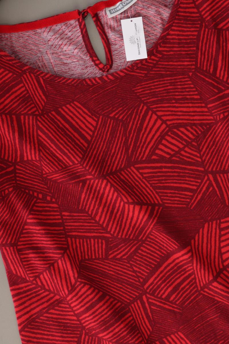 Street One Jerseykleid Gr. 40 Kurzarm rot aus Baumwolle