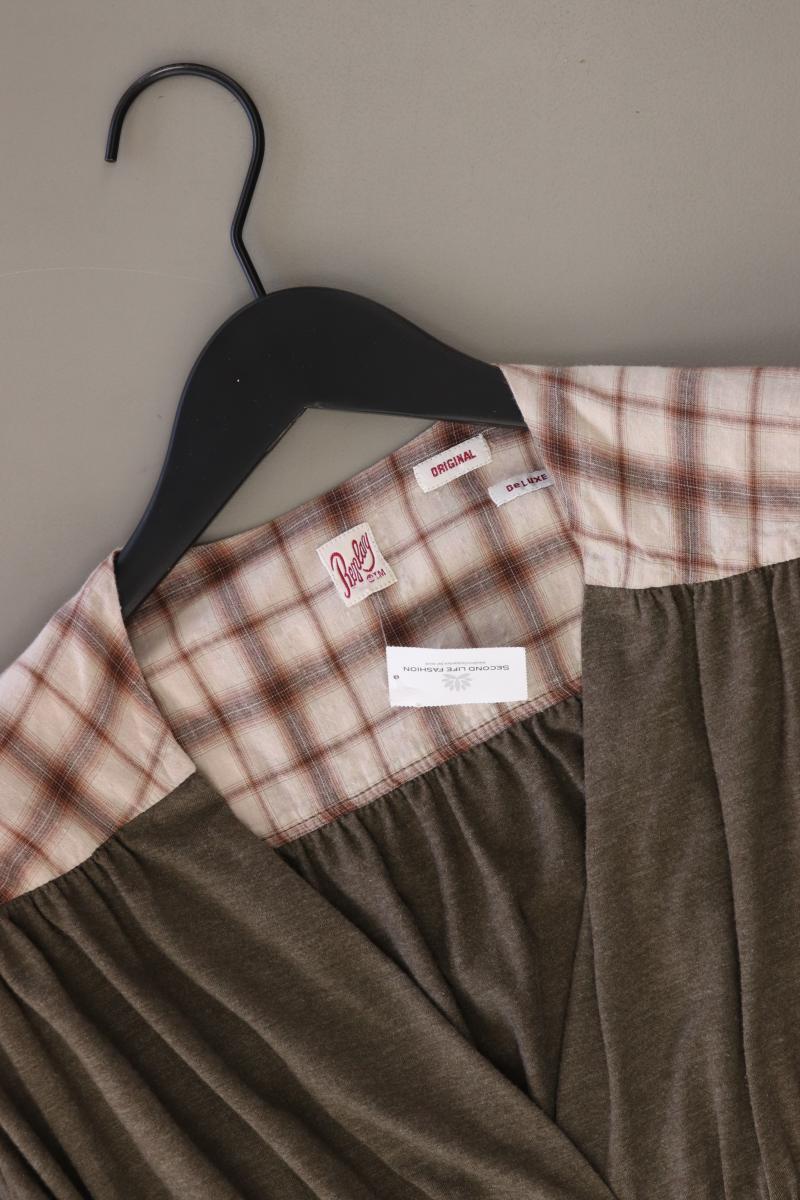 Replay Jerseykleid Gr. XS Langarm braun aus Viskose