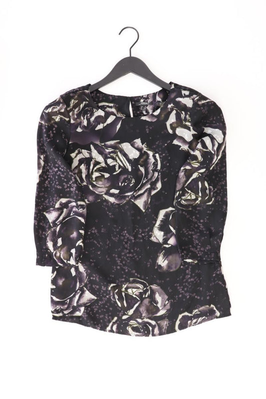 Mexx Classic Bluse Gr. 34 mit Blumenmuster 3/4 Ärmel schwarz aus Polyester
