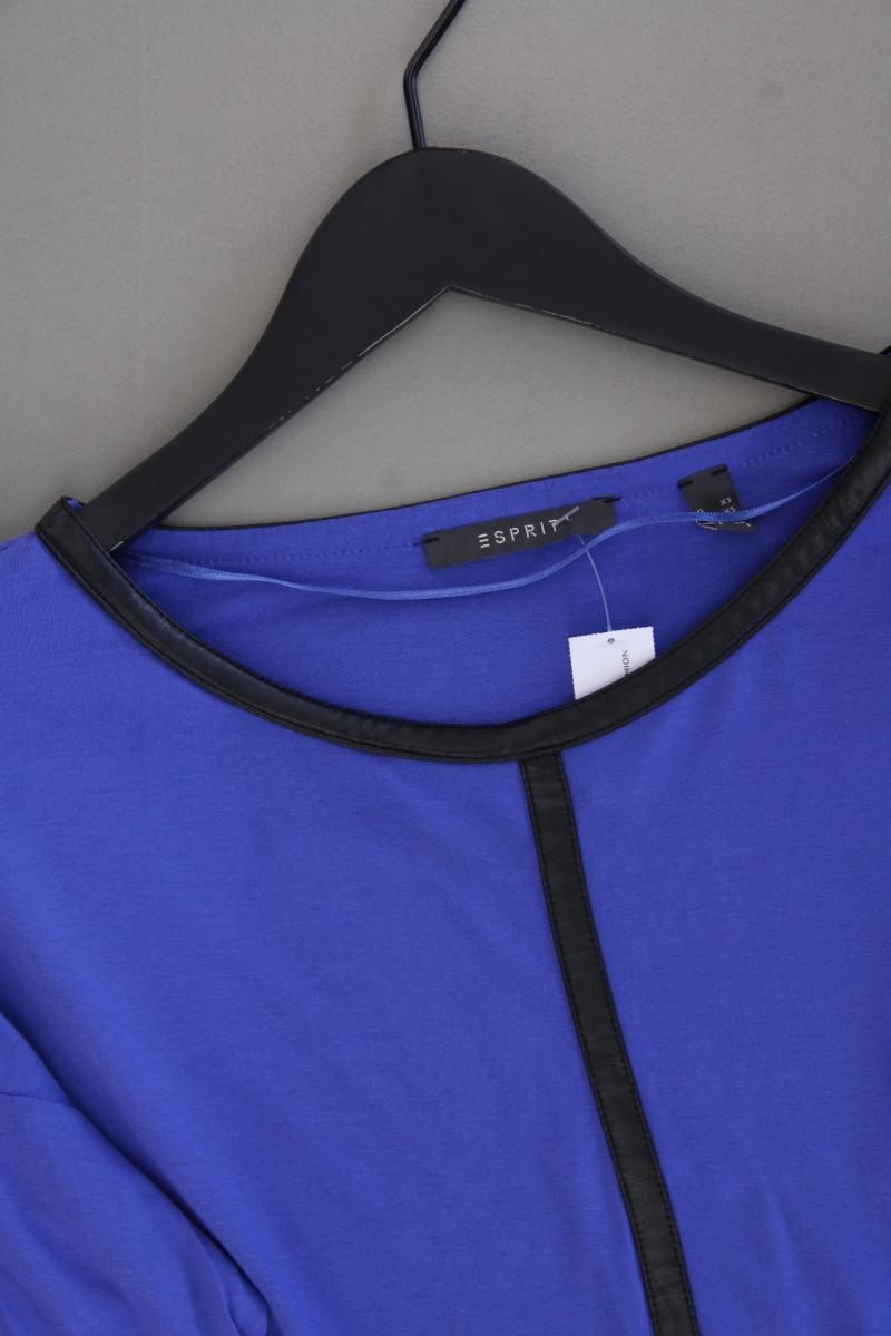 Esprit Longsleeve-Shirt Gr. XS Langarm blau aus Viskose