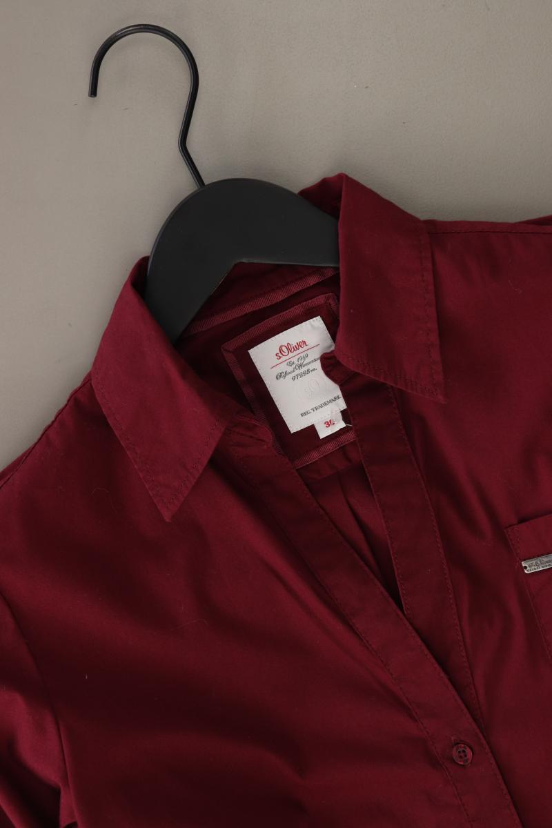 s.Oliver Longbluse Gr. 36 3/4 Ärmel rot aus Baumwolle