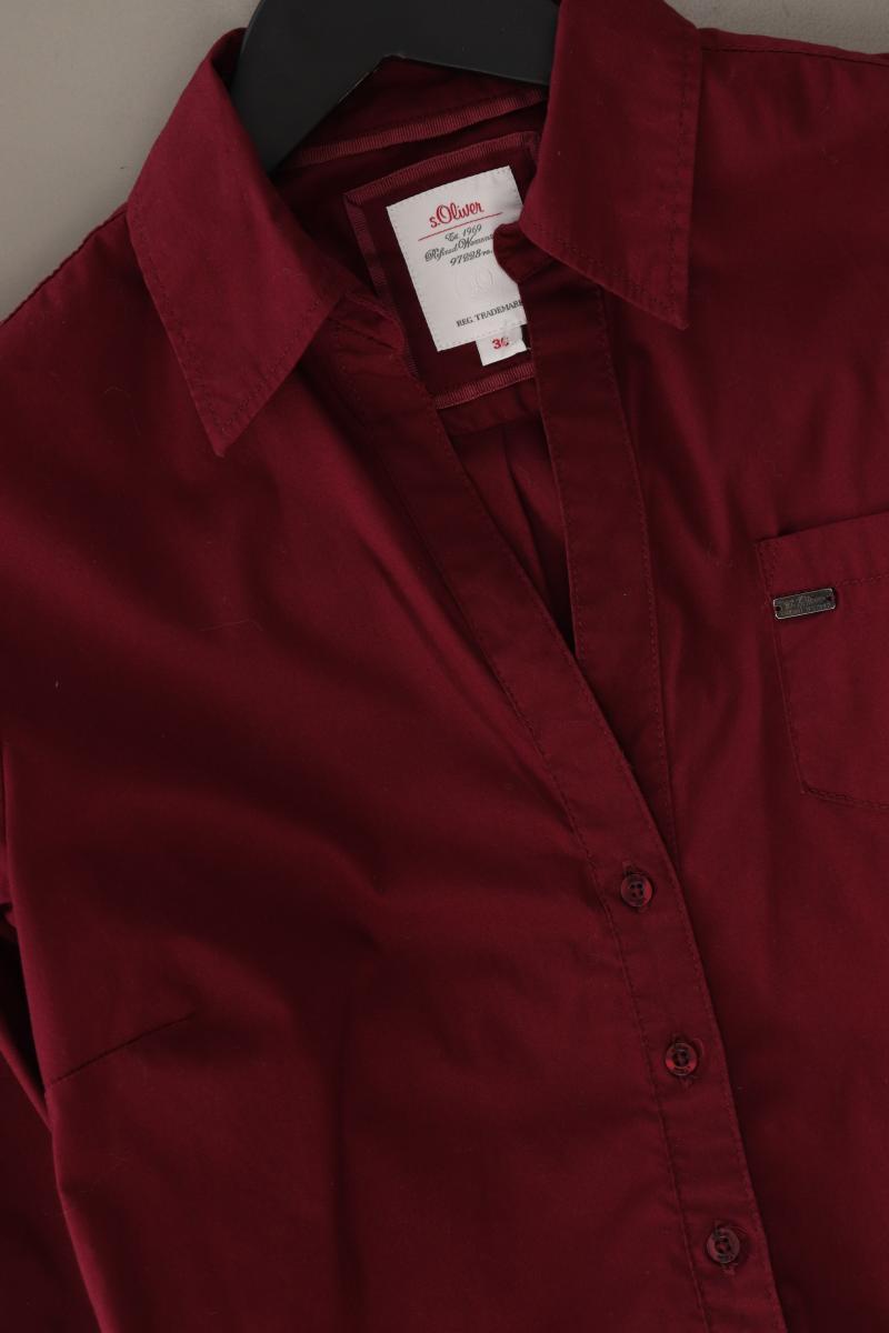 s.Oliver Longbluse Gr. 36 3/4 Ärmel rot aus Baumwolle