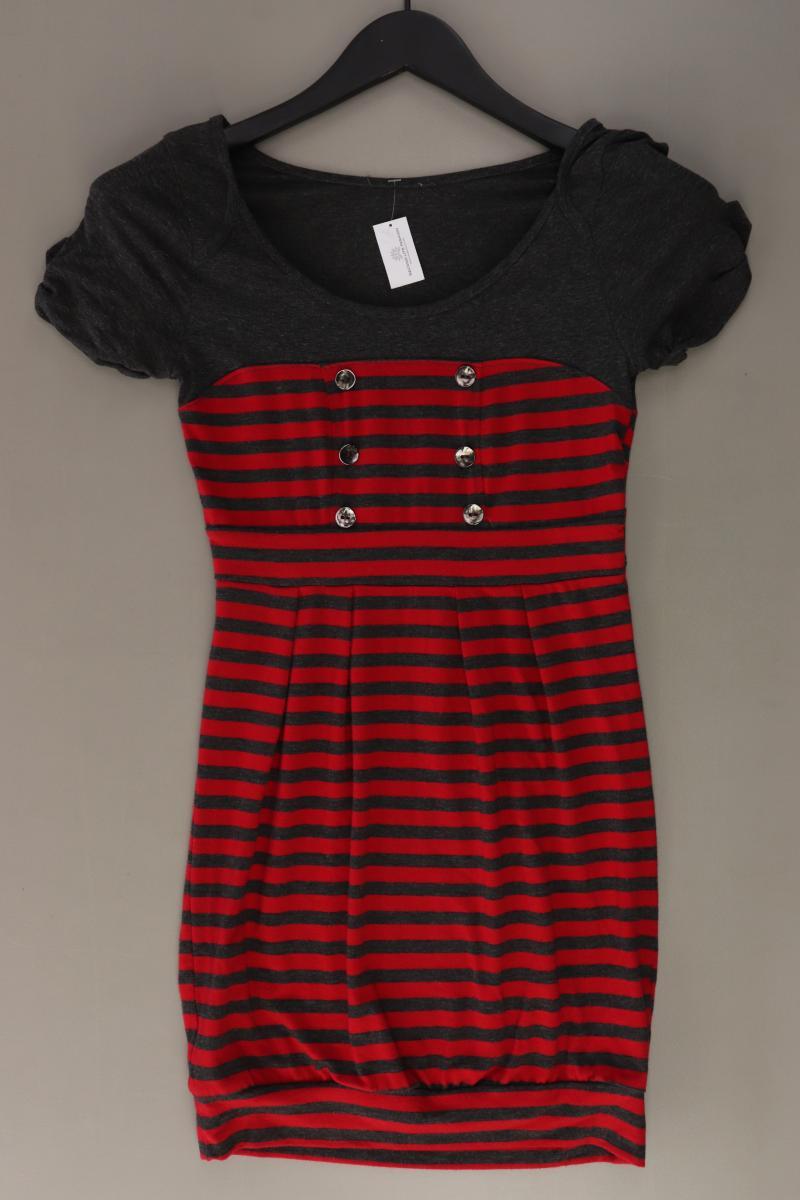 Stretchkleid Gr. XS gestreift Kurzarm rot
