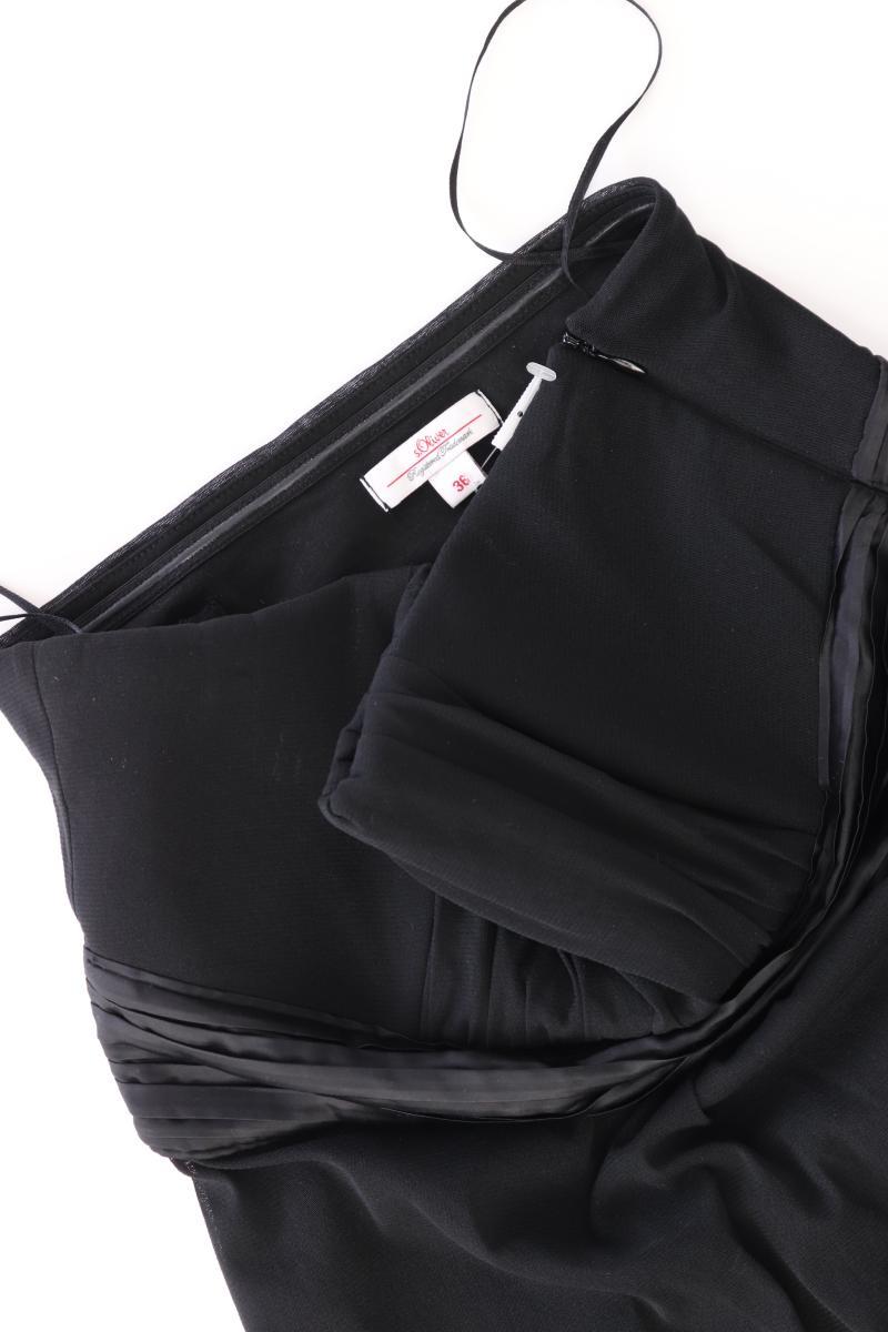 s.Oliver Bandeaukleid Gr. 36 Ärmellos schwarz aus Baumwolle