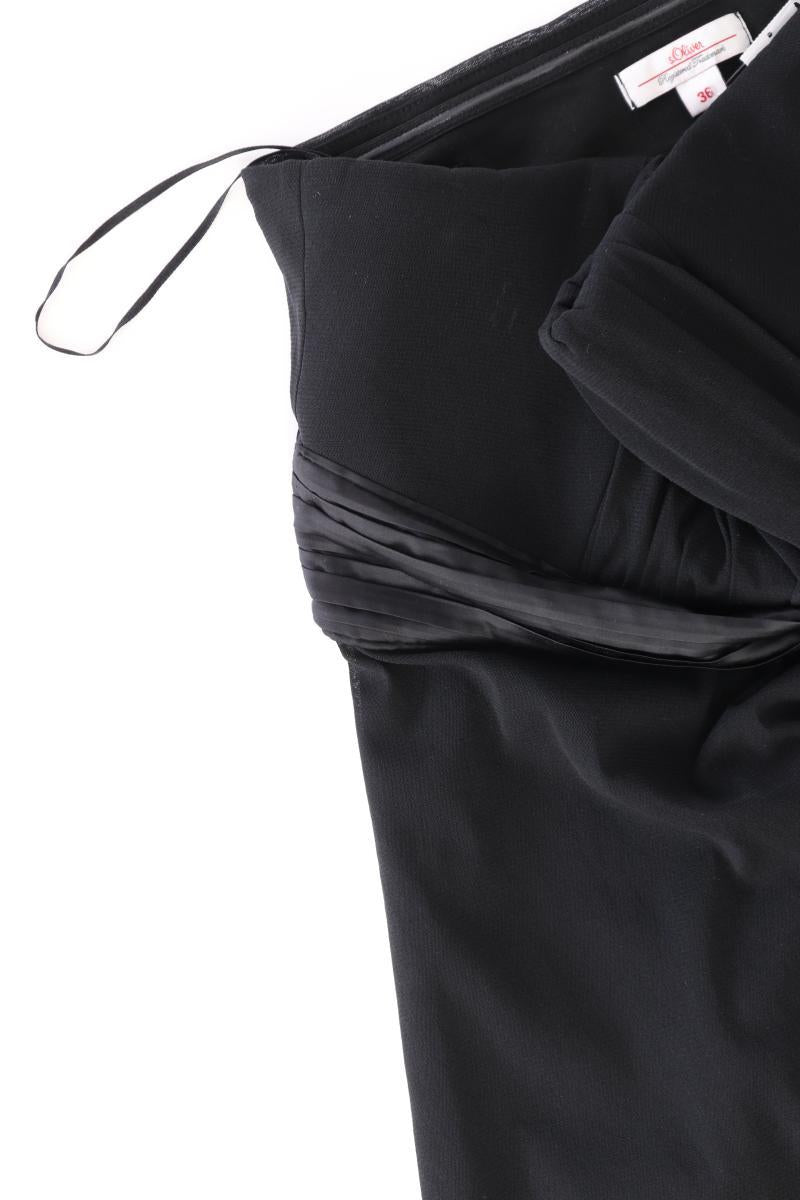 s.Oliver Bandeaukleid Gr. 36 Ärmellos schwarz aus Baumwolle