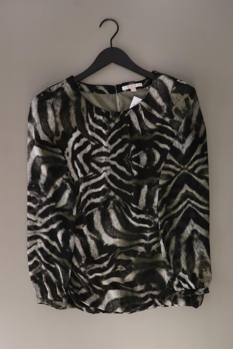 Esprit Langarmbluse Gr. 36 mit Tierdruck braun aus Polyester