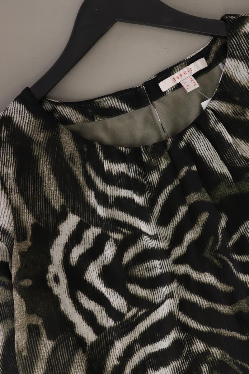 Esprit Langarmbluse Gr. 36 mit Tierdruck braun aus Polyester
