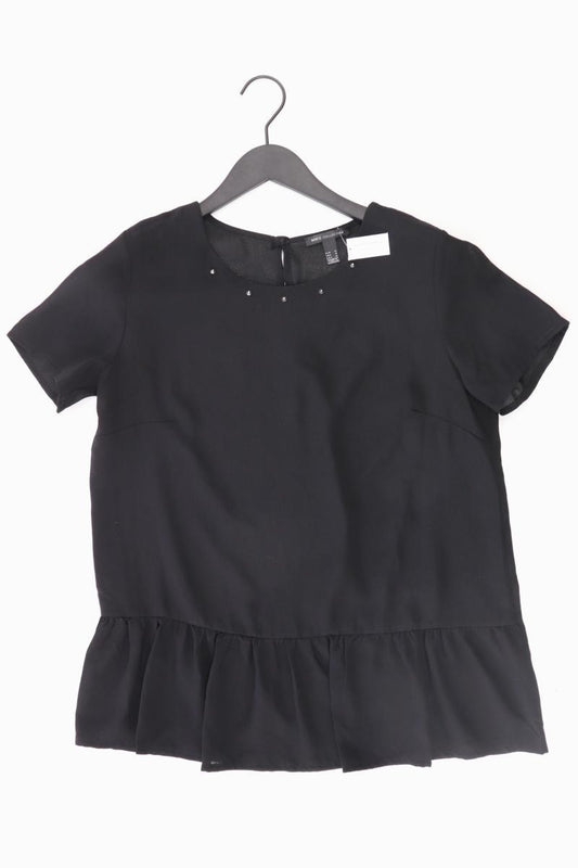 Mango Kurzarmbluse Gr. M schwarz