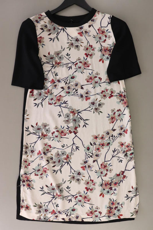 Zara Kurzarmkleid Gr. S mit Blumenmuster mehrfarbig aus Polyester