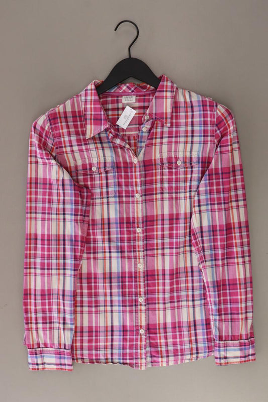 Esprit Karobluse Gr. 38 kariert Langarm lila aus Baumwolle