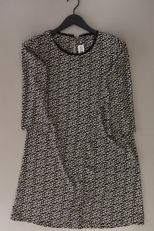 Dixie Midikleid Gr. M mit Blumenmuster 3/4 Ärmel grau aus Baumwolle